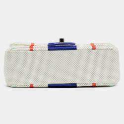 Pre Owned Chanel Multicolor New Mini Rectangular Classic Perforated Lambskin Single Flap