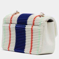 Pre Owned Chanel Multicolor New Mini Rectangular Classic Perforated Lambskin Single Flap