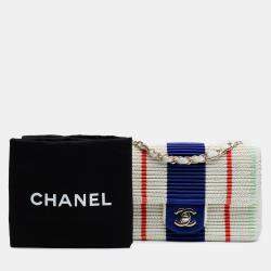 Pre Owned Chanel Multicolor New Mini Rectangular Classic Perforated Lambskin Single Flap
