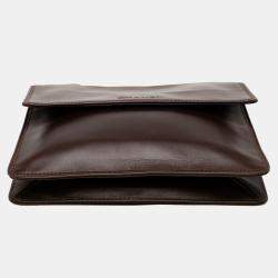 Pre Owned Chanel Burgundy Lambskin Leather Crossbody