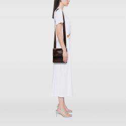 Pre Owned Chanel Burgundy Lambskin Leather Crossbody