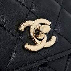 Pre Owned Chanel Black Leather Trend CC Mini Crossbody Bag