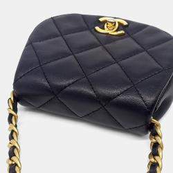 Pre Owned Chanel Black Leather Chain Mini Crossbody Bag