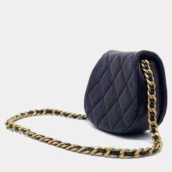 Pre Owned Chanel Black Leather Chain Mini Crossbody Bag