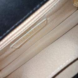 Pre Owned Chanel Black Leather pearl chain shoulder bag
