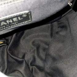 Pre Owned Chanel Silver Leather backpack