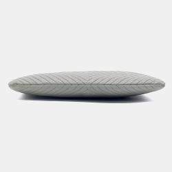 Pre Owned Chanel Grey Leather Chevron Boy Clutch New Medium