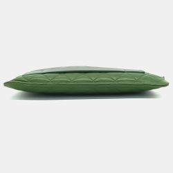 Pre Owned Chanel Green Leather clutch