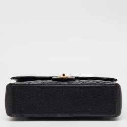 Pre Owned Chanel Black Quilted Leather Maxi Classic Double Flap Bag