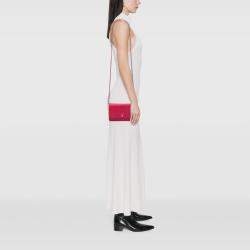 Pre Owned Chanel Pink Caviar Bicolor CC Wallet On Chain