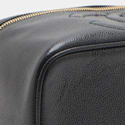 Pre Owned Chanel Black CC Caviar Vanity Case