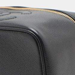 Pre Owned Chanel Black CC Caviar Vanity Case