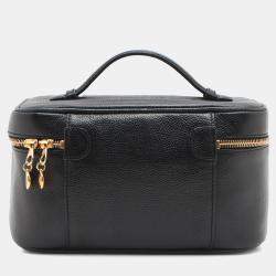 Pre Owned Chanel Black CC Caviar Vanity Case