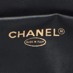 Pre Owned Chanel Black CC Caviar Vanity Case