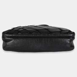 Pre Owned Chanel Vintage Black Lambskin Jersey Scales Camera Case