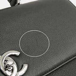 Pre Owned Chanel Black Medium Lambskin Trendy CC Top Handle Bag