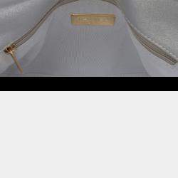 Pre Owned Chanel Silver Large Metallic Lambskin 19 Flap