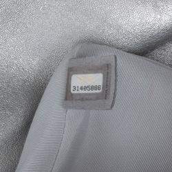 Pre Owned Chanel Silver Large Metallic Lambskin 19 Flap