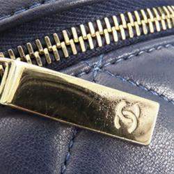 Pre Owned Chanel Navy Blue Quilted Lambskin Trendy CC Vanity Case