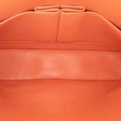 Pre Owned Chanel Red Medium Classic Lambskin Double Flap
