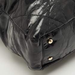 Pre Owned Chanel Black/Red Quilted Leather Portobello Frame Bag
