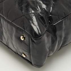 Pre Owned Chanel Black/Red Quilted Leather Portobello Frame Bag