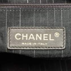 Pre Owned Chanel Black/Red Quilted Leather Portobello Frame Bag