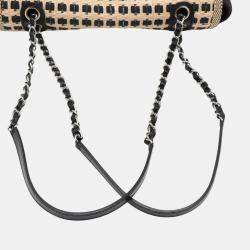 Pre Owned Chanel Brown Woven Raffia Cannes Mademoiselle Single Flap