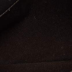 Pre Owned Chanel Black/Gold Quilted Suede Paris Edinburgh Long Wallet