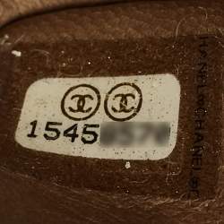 Pre Owned Chanel Gold/Black Python Jumbo Classic Double Flap Bag