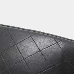 Pre Owned Chanel Black Lambskin Leather Shoulder Bag