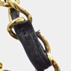 Pre Owned Chanel Black Lambskin Leather Shoulder Bag