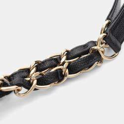 Pre Owned Chanel Matelasse Black Caviar Skin Grained Calf PST Tote