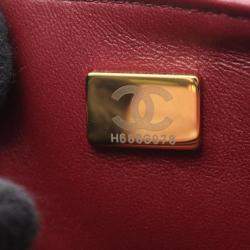 Pre Owned Chanel Mini Matelasse Bordeaux Lambskin Leather Shoulder Bag