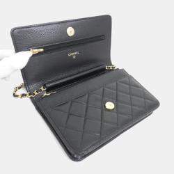 Pre Owned Chanel Timeless Classic Line Chain Wallet