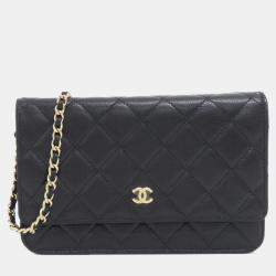 Pre Owned Chanel Timeless Classic Line Chain Wallet