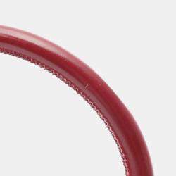 Pre Owned Chanel Coco Handle 29 Flap V Stitch Chevron Handbag Leather Red