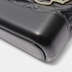 Pre Owned Chanel Gabrielle De Chanel Small Hobo Shoulder Bag Leather Black