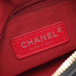 Pre Owned Chanel Gabrielle De Chanel Small Hobo Shoulder Bag Leather Black