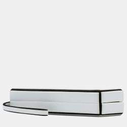 Pre Owned Chanel White CC Lambskin Box Clutch