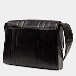 Pre Owned Chanel Black Vertical Quilt Lambskin Flap