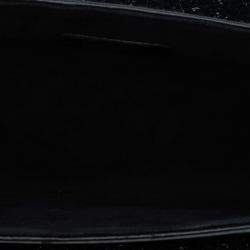 Pre Owned Chanel Black CC Tweed Chain Around Tablet Holder Crossbody