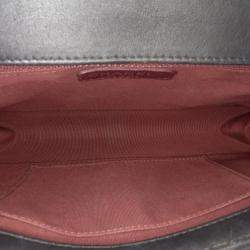 Pre Owned Chanel Black Medium Quilted Velvet Wild Stitch Boy Flap