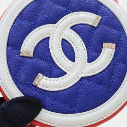 Pre Owned Chanel Tricolor Caviar CC Filigree Round Crossbody