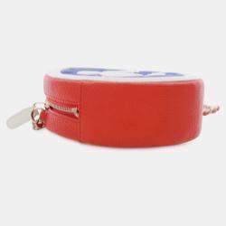 Pre Owned Chanel Tricolor Caviar CC Filigree Round Crossbody