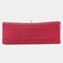 Pre Owned Chanel Pink Medium Quilted Lambskin La Parisienne Flap