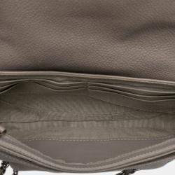 Pre Owned Chanel Brown CC Caviar Half Moon Wallet on Chain