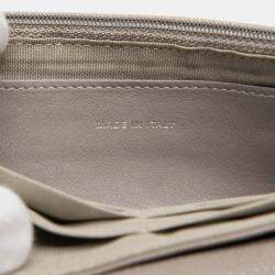 Pre Owned Chanel Brown CC Caviar Half Moon Wallet on Chain