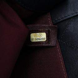 Pre Owned Chanel Black Old Medium Bicolor Shearling Boy Flap