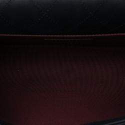 Pre Owned Chanel Black Old Medium Bicolor Shearling Boy Flap